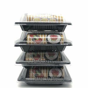 LOT 12 Takeout Plastic Deli Containers of 4 Sushi